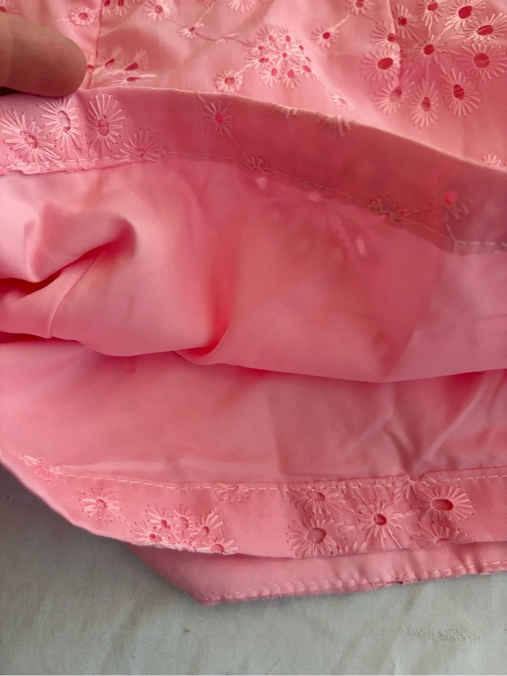 SHEIN Pink Eyelet Wrap Skort with Tie Size L